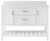 Foremost  LSWVT4922D-QIW Lawson 49" White Vanity Cabinet with Iced White Quartz Sink Top