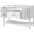 Foremost  LSWVT4922D-QIW Lawson 49" White Vanity Cabinet with Iced White Quartz Sink Top