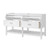 Foremost LSWVT6122D-MB Lawson 61" White Vanity Cabinet with Mohave Beige Granite Sink Top