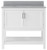 Foremost  HOWVT3722-QGG Hollis 37" White Vanity Cabinet with Galaxy Gray Quartz Sink Top