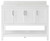 Foremost  HOWVT4922-QIW Hollis 49" White Vanity Cabinet with Iced White Quartz Sink Top
