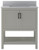 Foremost  HOGVT3122-QGG Hollis 31" Grey Vanity Cabinet with Galaxy Gray Quartz Sink Top
