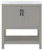 Foremost  HOGVT3122-F8W Hollis 31" Grey Vanity Cabinet with White Fine Fireclay Sink Top