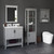 Foremost  HOGVT3122-CWR Hollis 31" Grey Vanity Cabinet with Carrara White Marble Sink Top