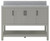 Foremost  HOGVT4922-QGG Hollis 49" Grey Vanity Cabinet with Galaxy Gray Quartz Sink Top