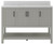 Foremost  HOGVT4922-SWR Hollis 49" Grey Vanity Cabinet with Silver Crystal White  Engineered Stone Sink Top