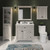 Foremost  EBGVT3722D-QSW Ellery 37" Vintage Grey Vanity Cabinet with Snow White Quartz Sink Top