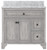 Foremost  EBGVT3722D-CWR Ellery 37" Vintage Grey Vanity Cabinet with Carrara White Marble Sink Top