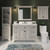 Foremost  EBGVT4922D-RG Ellery 49" Vintage Grey Vanity Cabinet with Rushmore Grey Granite Sink Top