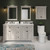 Foremost  EBGVT6122D-QSW Ellery 61" Vintage Grey Vanity Cabinet with Snow White Quartz Sink Top