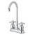 Kingston Brass Concord FB491DX Two Handle High-Arch Spout Bar Faucet, Polished Chrome