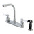 Kingston Brass FB751DPL Paris 8-Inch Centerset Kitchen Faucet with Sprayer, Polished Chrome