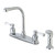 Kingston Brass FB751DPLSP Paris 8-Inch Centerset Kitchen Faucet with Sprayer, Polished Chrome