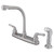 Kingston Brass FB758SP Americana 8-Inch Centerset Kitchen Faucet with Sprayer, Brushed Nickel