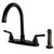 Kingston Brass FB7795NMLSP Naples 8-Inch Centerset Kitchen Faucet with Sprayer, Oil Rubbed Bronze