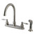 Kingston Brass FB7798KLSP Knight 8-Inch Centerset Kitchen Faucet with Sprayer, Brushed Nickel