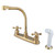Kingston Brass KB712AX Victorian Centerset Kitchen Faucet, Polished Brass