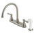 Kingston Brass KB728ACL American Classic Centerset Kitchen Faucet with Side Sprayer, Brushed Nickel