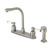 Kingston Brass FB758DPLSP Paris 8-Inch Centerset Kitchen Faucet with Sprayer, Brushed Nickel