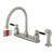 Kingston Brass FB798DKLSP Kaiser 8-Inch Centerset Kitchen Faucet with Sprayer, Brushed Nickel