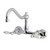 Kingston Brass KS3221PL Vintage 6" Adjustable Center Wall Mount Kitchen Faucet, Polished Chrome