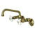 Kingston Brass KS613AB Kingston Two Handle Wall Mount Kitchen Faucet, Antique Brass
