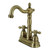 Kingston Brass KB1493AX Heritage Two-Handle Bar Faucet, Antique Brass