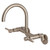Kingston Brass Concord 8-Inch Adjustable Center Wall Mount Kitchen Faucet, Brushed Nickel - KS814SN