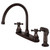 Kingston Brass KB4725BXSP Metropolitan Two Handle Centerset Kitchen Faucet with Side Sprayer, Oil Rubbed Bronze