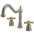 Kingston Brass KB1799AXLS Widespread Kitchen Faucet, Brushed Nickel/Polished Brass