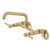 Kingston Brass KS823PB Concord Two Handle Wall-Mount Kitchen Faucet, Polished Brass