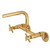 Kingston Brass Concord 8-Inch Adjustable Center Wall Mount Kitchen Faucet, Polished Brass