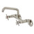 Kingston Brass KS423PN Concord Two Handle Wall-Mount Kitchen Faucet, Polished Nickel