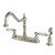 Kingston Brass KB1752WLLBS Wilshire Centerset Kitchen Faucet, Polished Brass