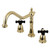 Kingston Brass KB1792PKXLS Widespread Kitchen Faucet, Polished Brass