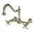 Kingston Brass KS1242BEX Essex Wall Mount Bridge Kitchen Faucet, Polished Brass