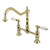 Kingston Brass KS1172WLL Wilshire Bridge Kitchen Faucet, Polished Brass