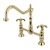 Kingston Brass KS1172TX French Country Bridge Kitchen Faucet, Polished Brass