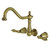 Kingston Brass KS1283AL Heritage Wall Mount Kitchen Faucet, Antique Brass