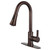 Kingston Brass Gourmetier LS8725CTL Continental Single Handle Pull-Down Kitchen Faucet, Oil Rubbed Bronze