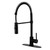 Kingston Brass Gourmetier Concord Single Handle Spring Spout Pre-Rinse Pull Down Kitchen Faucet, Matte Black - LS8770DL