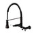 Kingston Brass Gourmetier GS1245PL Heritage Two Handle Wall-Mount Pull-Down Sprayer Kitchen Faucet, Oil Rubbed Bronze