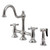 Kingston Brass KS3798AXBS Restoration Bridge Kitchen Faucet with Brass Sprayer, Brushed Nickel