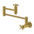 Kingston Brass KS8107ZX Millennium Wall Mount Pot Filler Kitchen Faucet, Brushed Brass