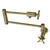 Kingston Brass KS4103BEX Essex Wall Mount Pot Filler, Antique Brass