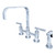 Kingston Brass KS8251CMLBS Manhattan Bridge Kitchen Faucet with Brass Spray, Polished Chrome