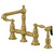 Kingston Brass KS7277ALBS Two Handle Bridge Kitchen Faucet with Side Sprayer, Brushed Brass