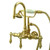 Kingston Brass Wall Mount Clawfoot Tub Filler Faucet with Hand Shower - Polished Brass CC7T2