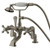 Kingston Brass Deck Mount Clawfoot Tub Filler Faucet with Hand Shower - Brushed Nickel CC657T8