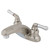 Kingston Brass KB627LP 4 in. Centerset Bathroom Faucet, Brushed Nickel/Polished Chrome
